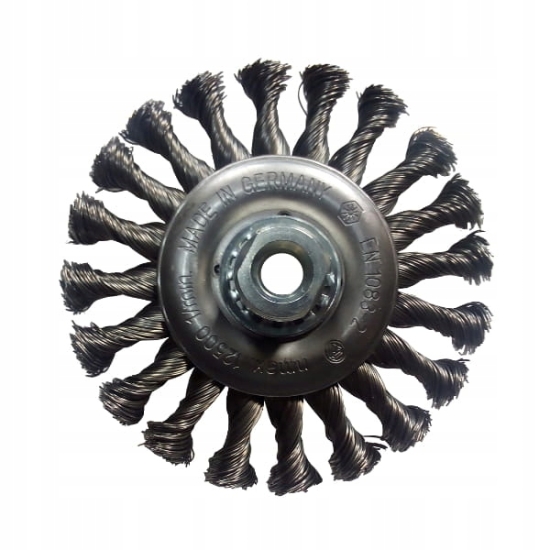 Szczotka tarczowa ø125x13 M14 - drut stalowy splatany 0,50mm